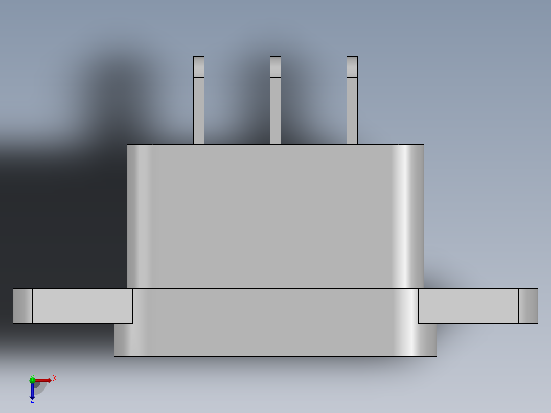 电源插座(1)俯视图