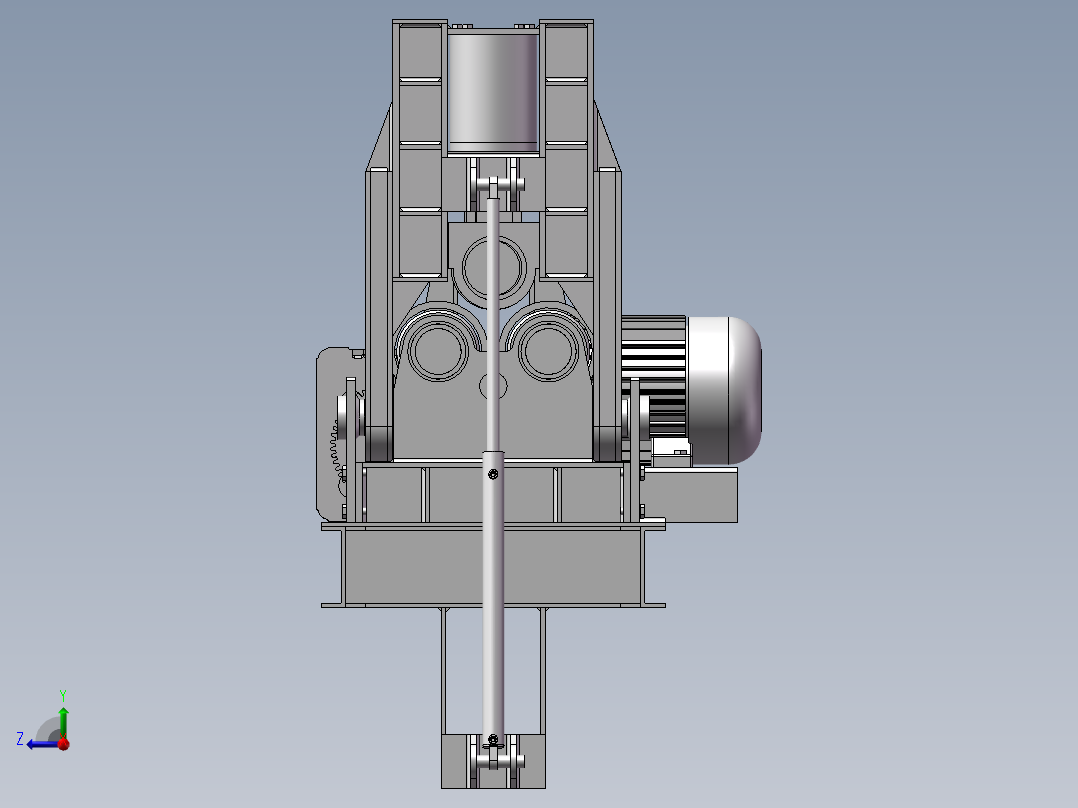 自动卷钢板机右视图