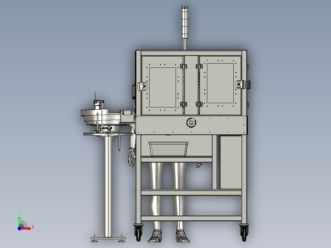自动弹簧装配机前视图
