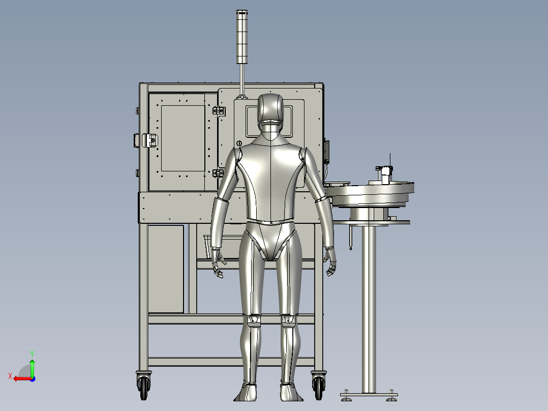 自动弹簧装配机后视图