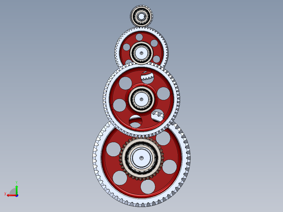 齿轮啮合 (69)后视图