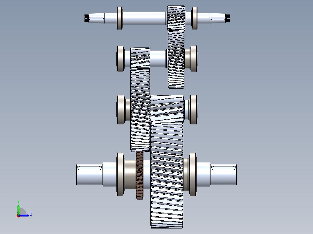 齿轮啮合 (69)左视图