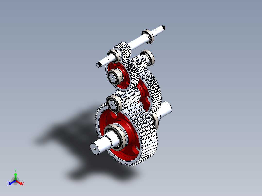 齿轮啮合 (69)正等轴测图