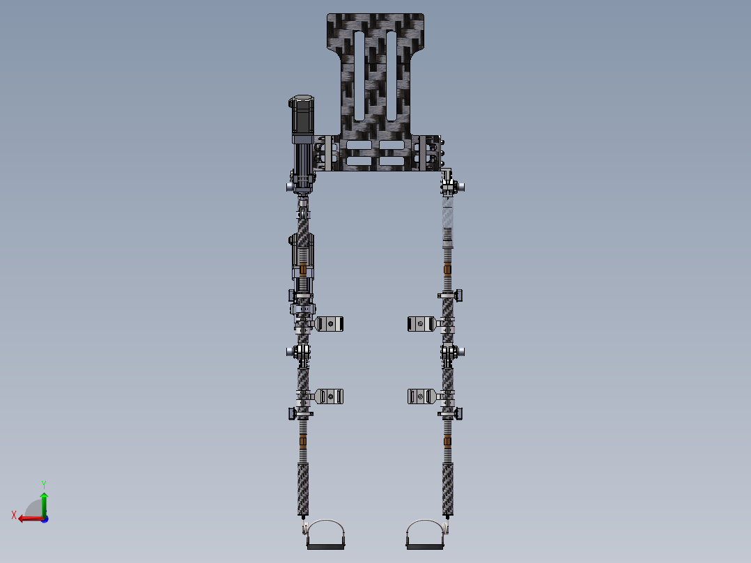 下肢外骨骼后视图