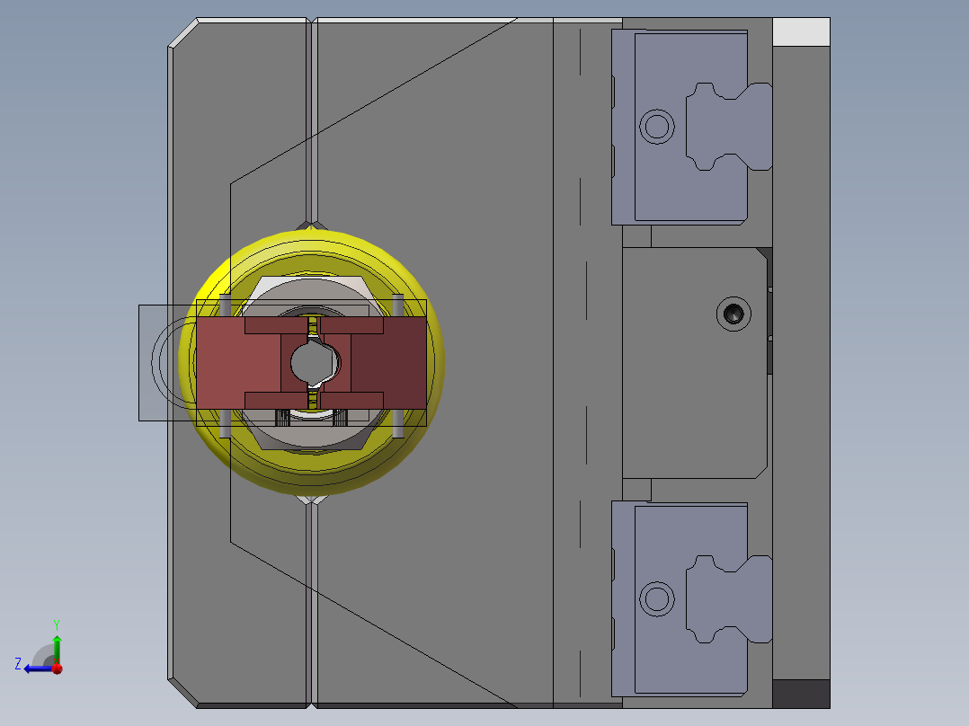 打螺丝机机构右视图