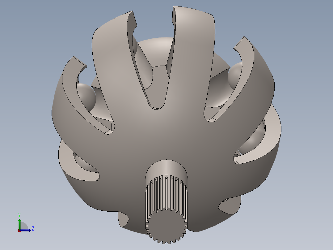 球笼式等速万向节三维建模图纸 solidworks设计(更新二维码)左视图
