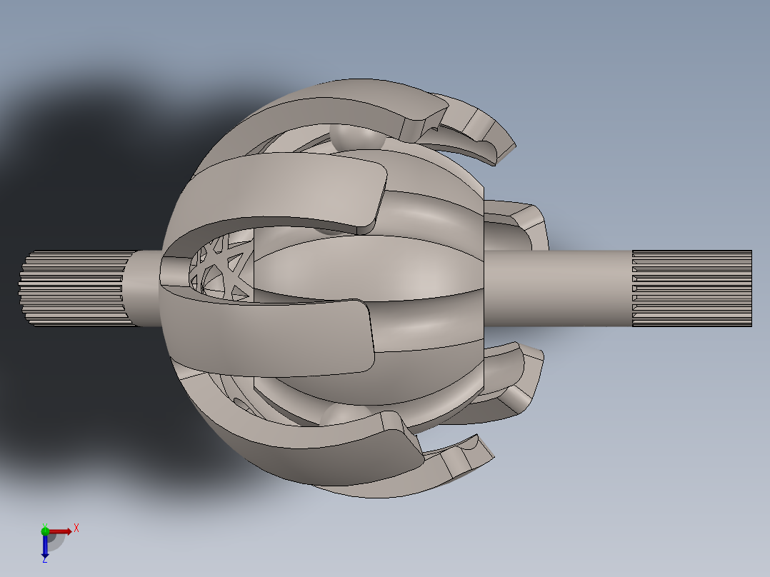 球笼式等速万向节三维建模图纸 solidworks设计(更新二维码)俯视图