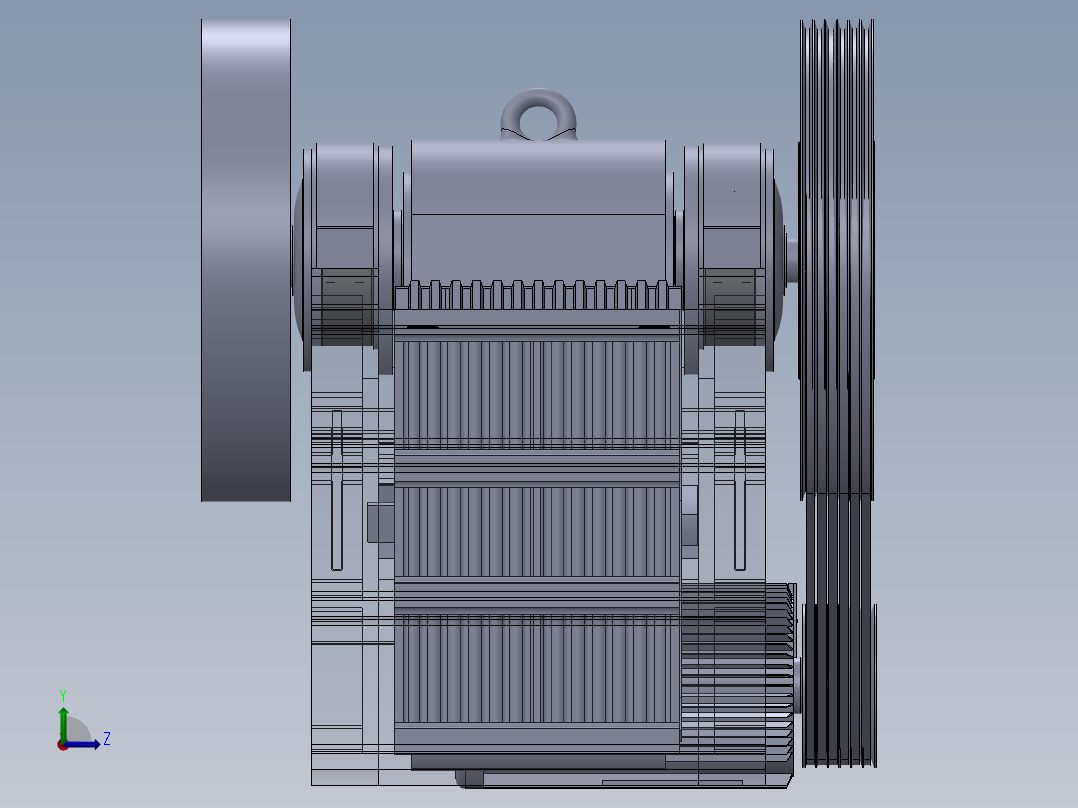复摆颚式破碎机PE800×1060设计与仿真638979===2000wwxd左视图