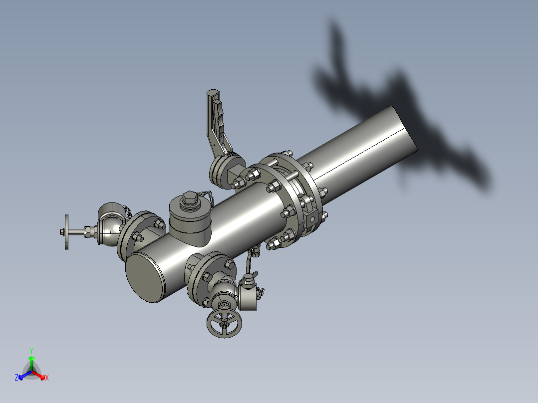 消火栓模型3D图纸 STP格式正等轴测图