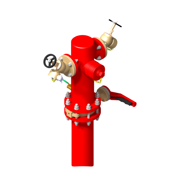 消火栓模型3D图纸 STP格式