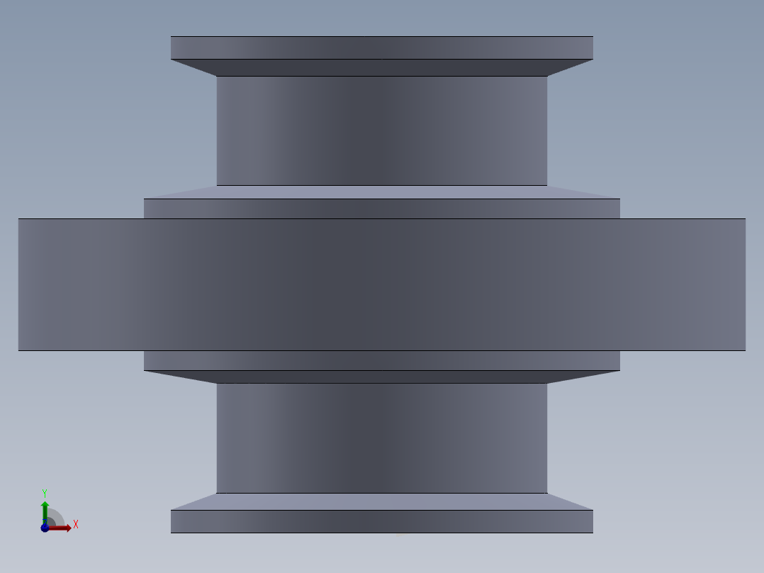 卡箍蝶阀配件2寸前视图