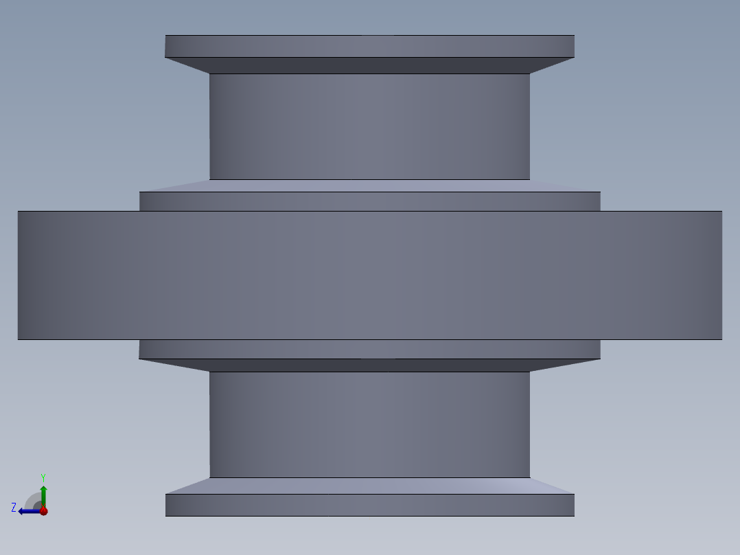 卡箍蝶阀配件2寸右视图