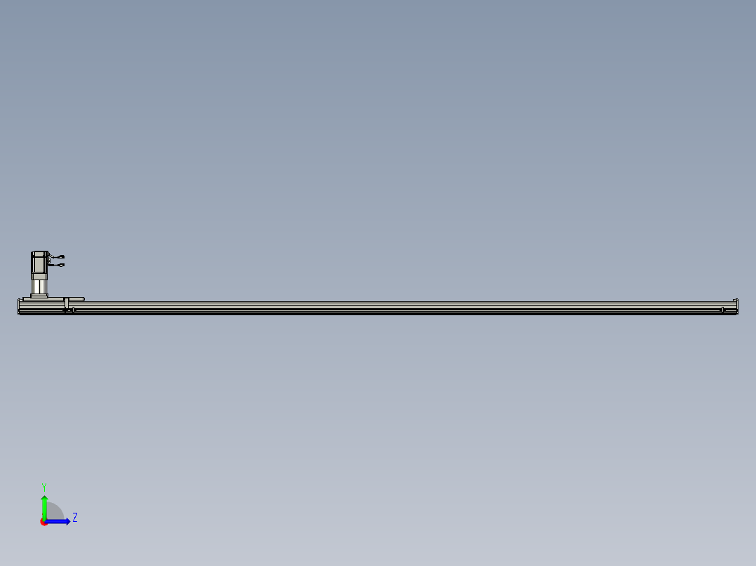 东锦齿条传动DH175G-L167-S3250-BU-减速机+750W左视图