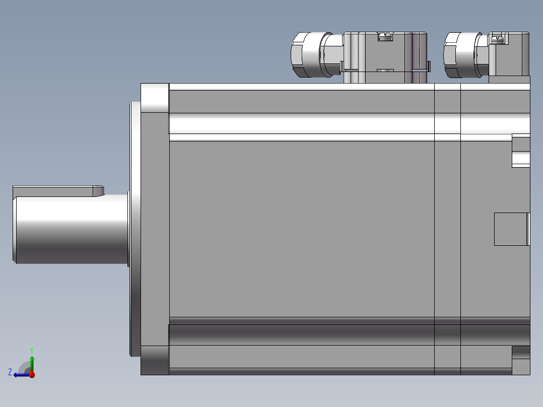 汇川伺服电机-MS1H1-75B30CB-(A)331Z（750W绝对值低惯量不带抱闸）右视图