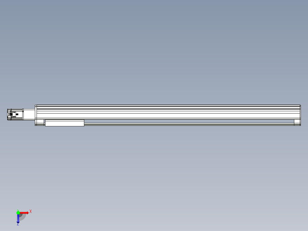 VF丝杆传动-一般环境VF27-Lxx-C-S1450-BC-ZP75-C3俯视图