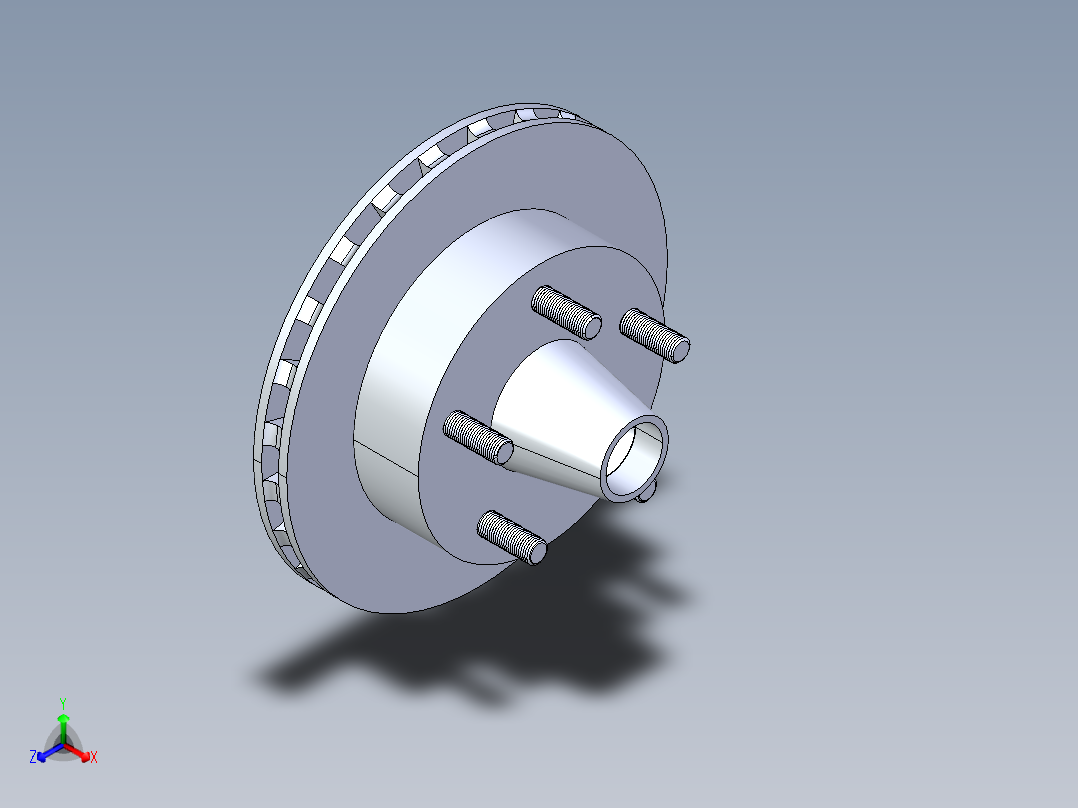 制动器 (46)正等轴测图