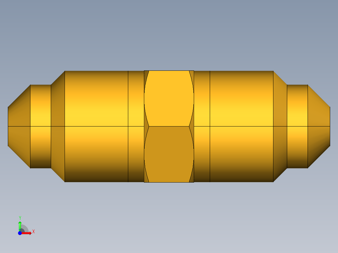扩口式工业通用硬管接头Union 42F-2前视图