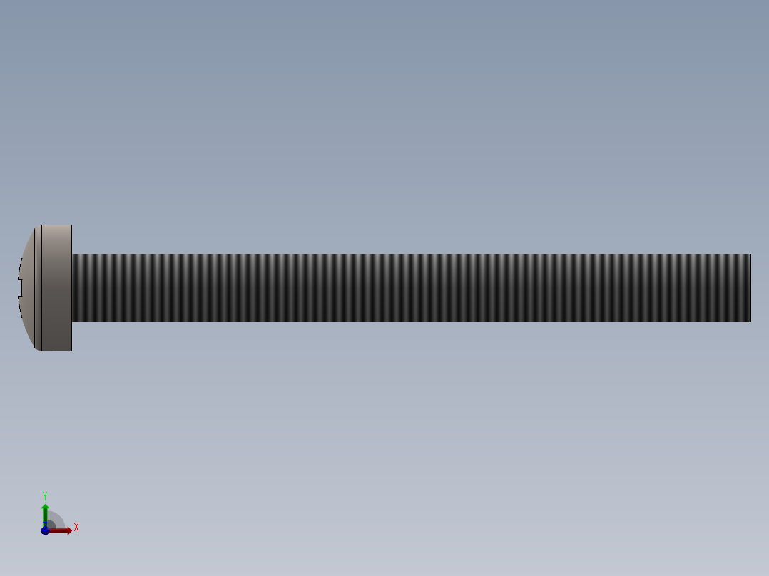 螺丝 M3 十字盘头-M3 x 30 Screw head.SLDPRT前视图