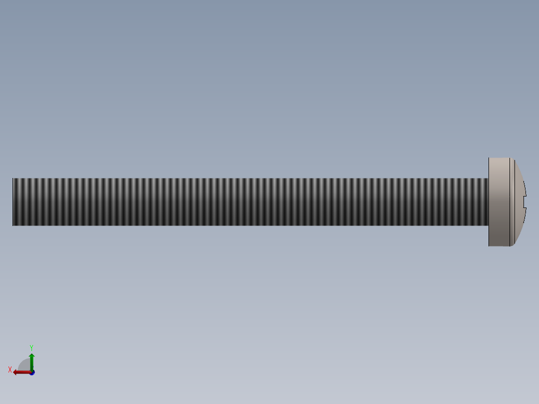 螺丝 M3 十字盘头-M3 x 30 Screw head.SLDPRT后视图