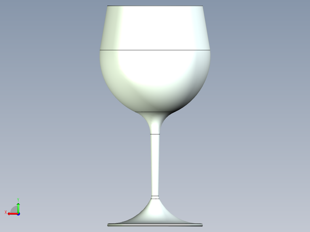 酒杯-勃艮第葡萄酒后视图