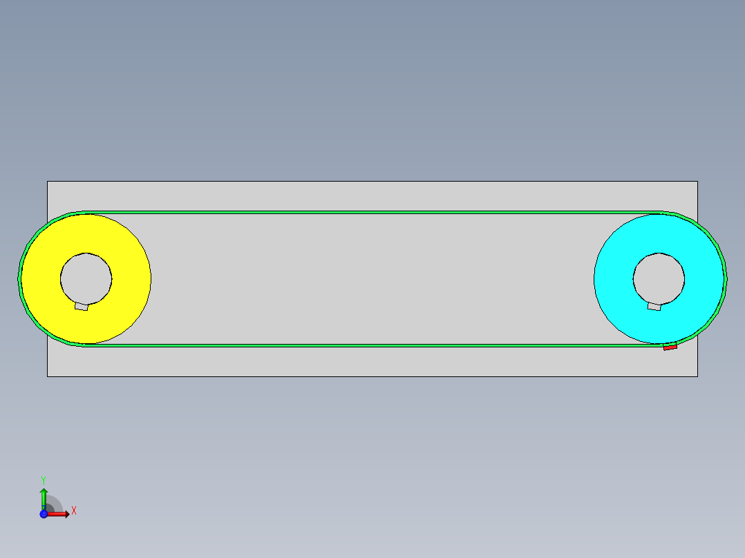 皮带机简单动画仿真前视图