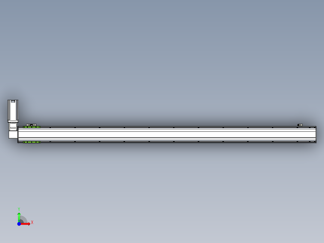 同步带滑台-半封闭B13-L90-S2150-R-Z86-D3前视图