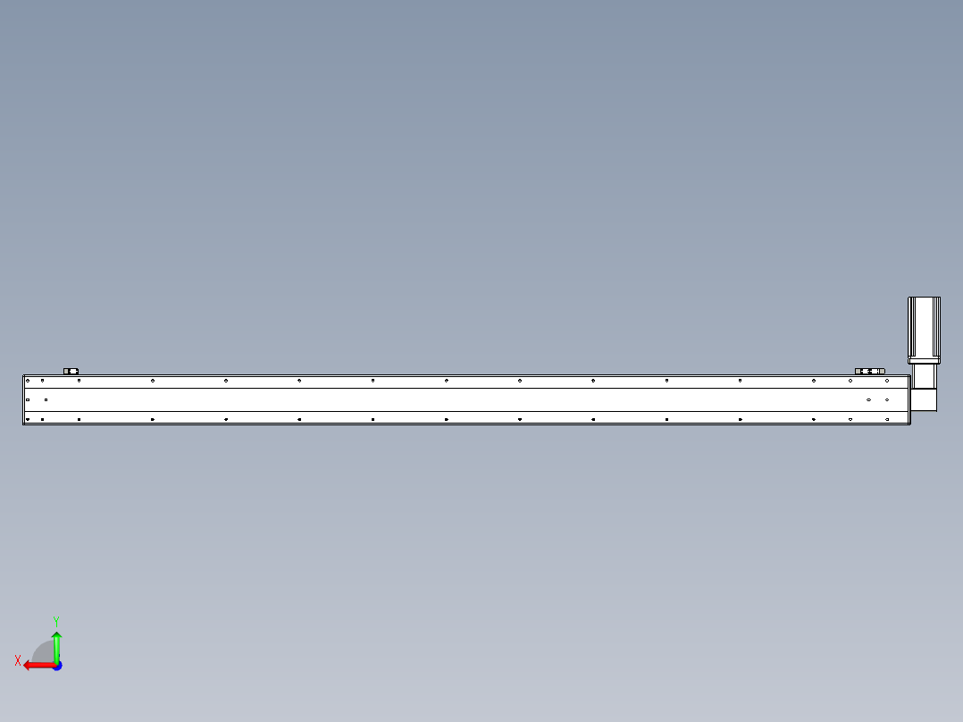 同步带滑台-半封闭B13-L90-S2150-R-Z86-D3后视图