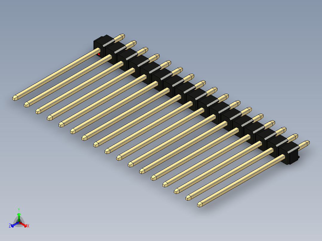 彩色公头100mil（2.54mm）系列-DS1021_black_1x17p_100mil_Type19_rev1.0