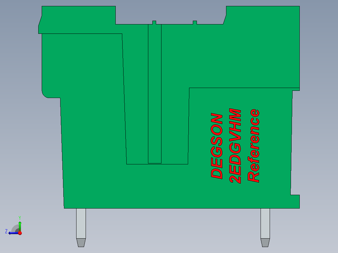 DEGSON 2EDG（M） 系列 5.0mm 螺丝锁紧可插拔接线端子组-2EDGVHM-5.0_5.08-xxP-14-00AH右视图