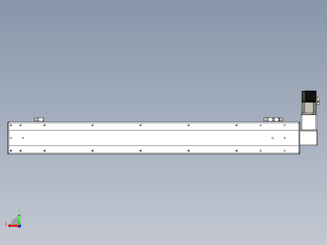 同步带滑台-半封闭B13-L90-S950-R-P40-D3后视图