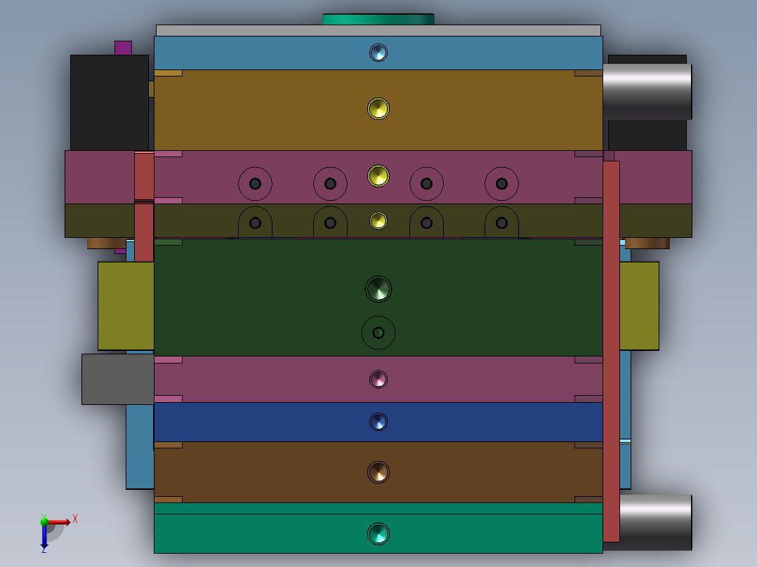 全3D螺纹模具俯视图
