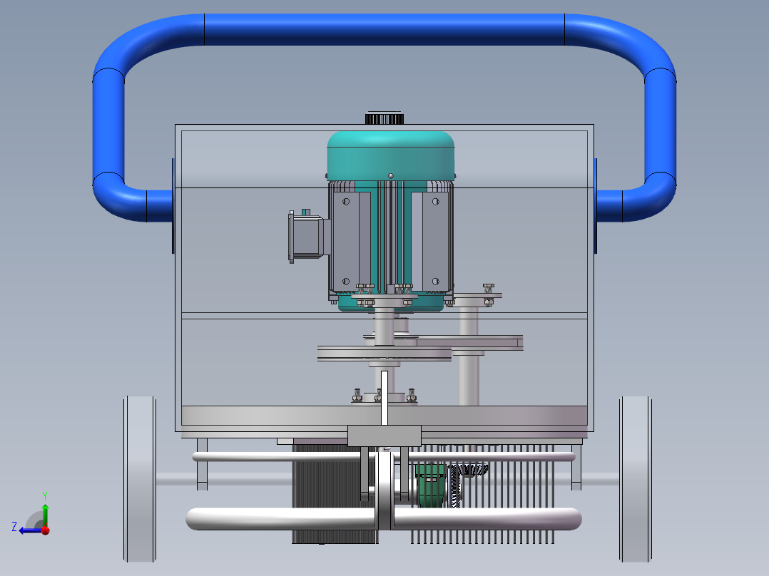 W1479-地毯清洗机设计【说明+7张CAD图+SW三维图】右视图