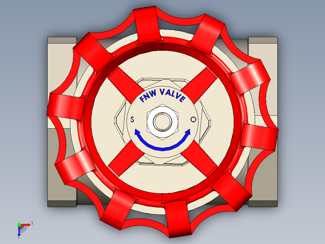 阀门模型-___DN50俯视图