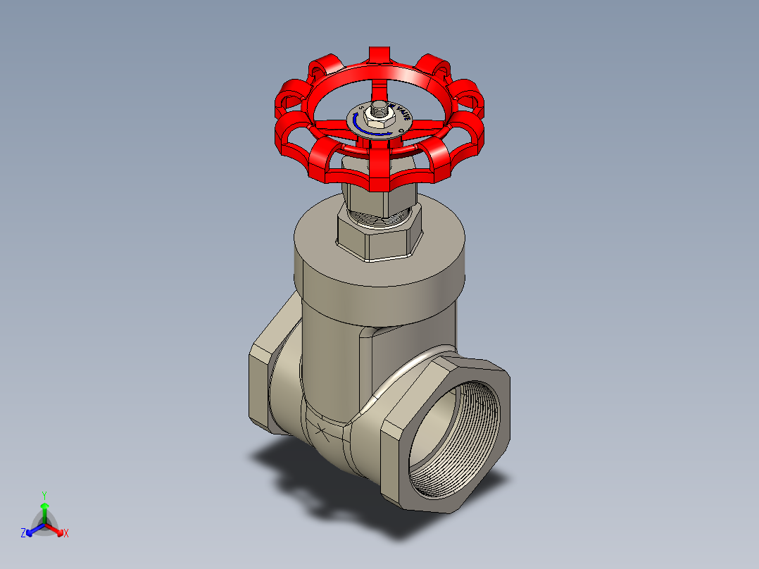 阀门模型-___DN50正等轴测图