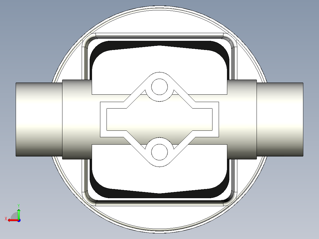 1DKMDCCP NC 气动隔膜阀，常闭，与男性的两端，用公制系列后视图