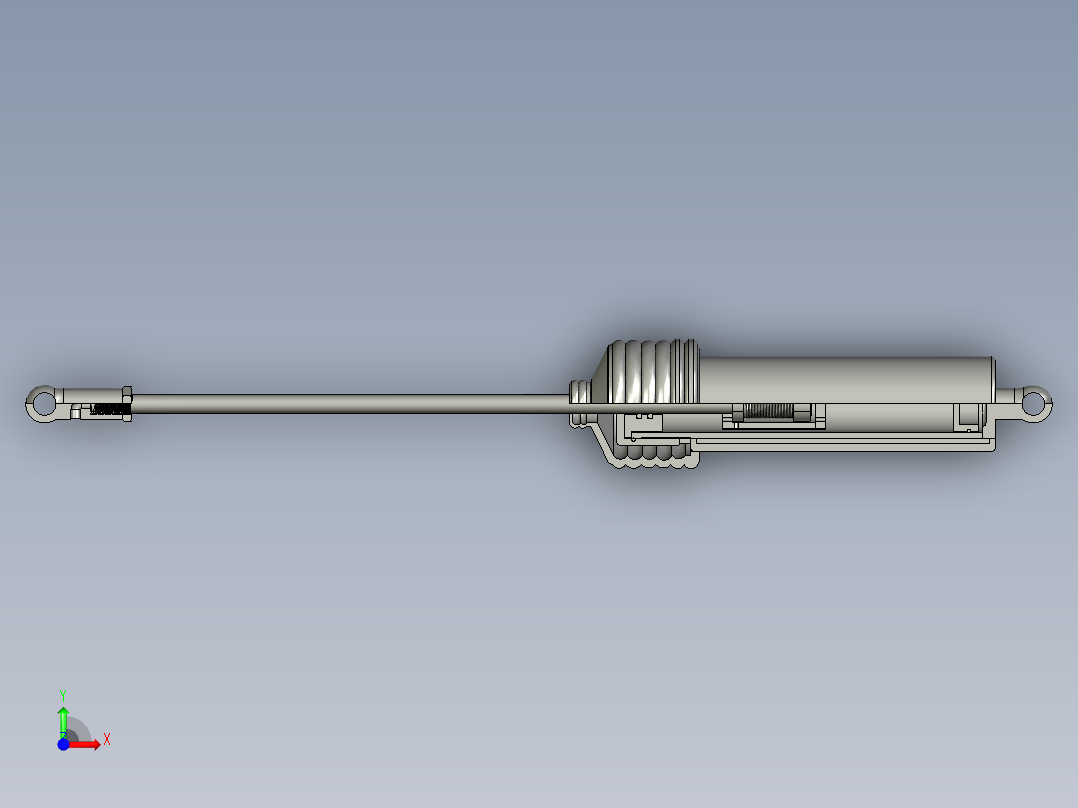 汽车半主动悬架磁流变减震器的设计及仿真【带proe三维图】【12张cad图纸pdf毕业论文】=====赏15前视图