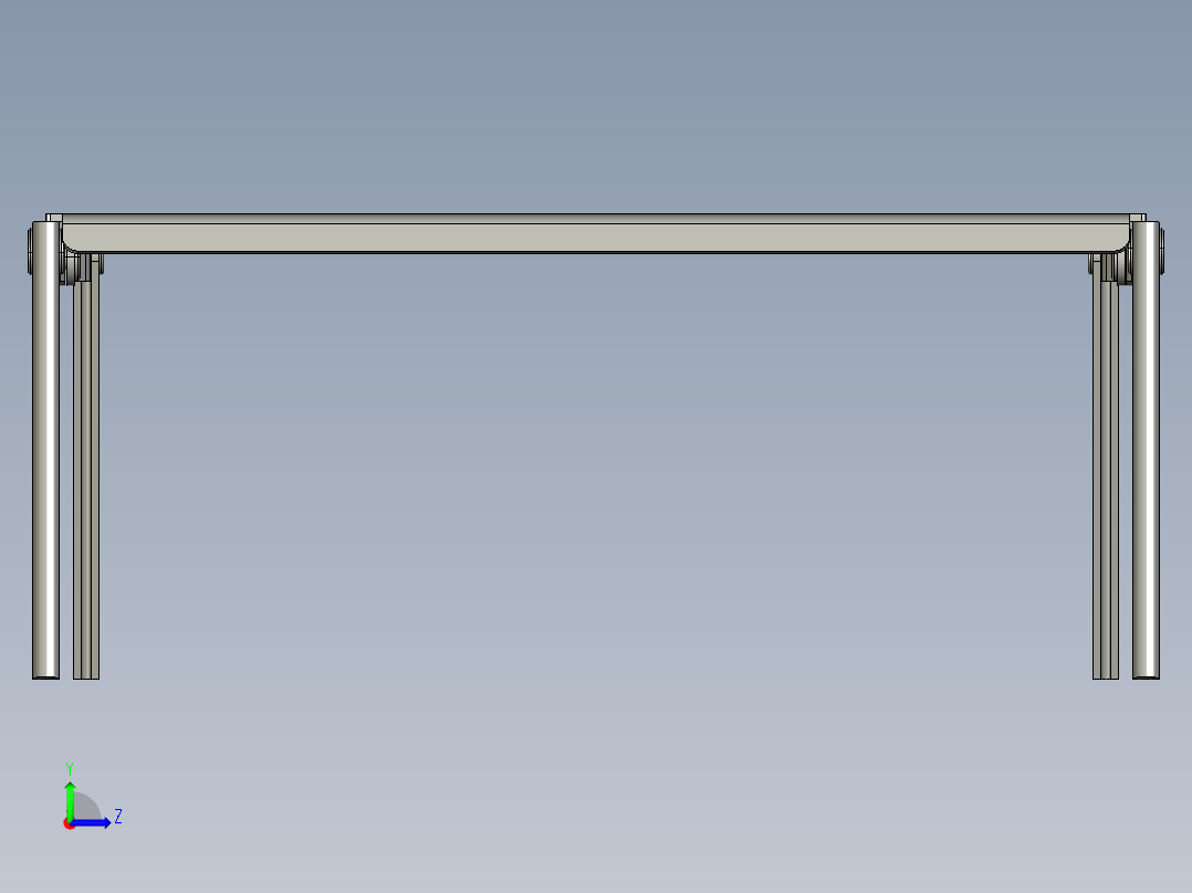 折叠式野营烤架左视图