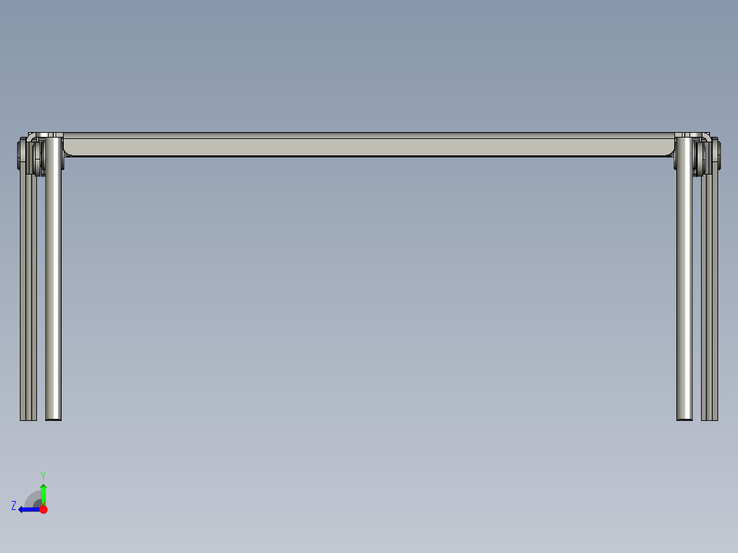 折叠式野营烤架右视图