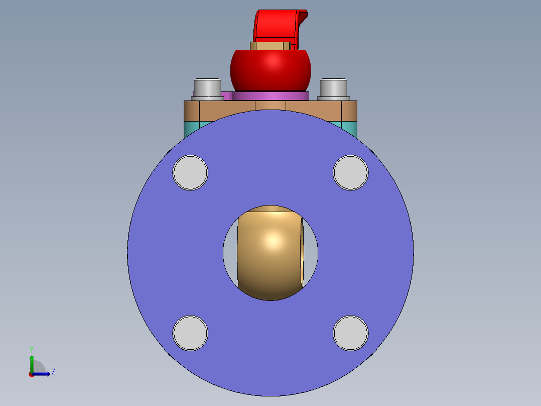 水控制阀左视图