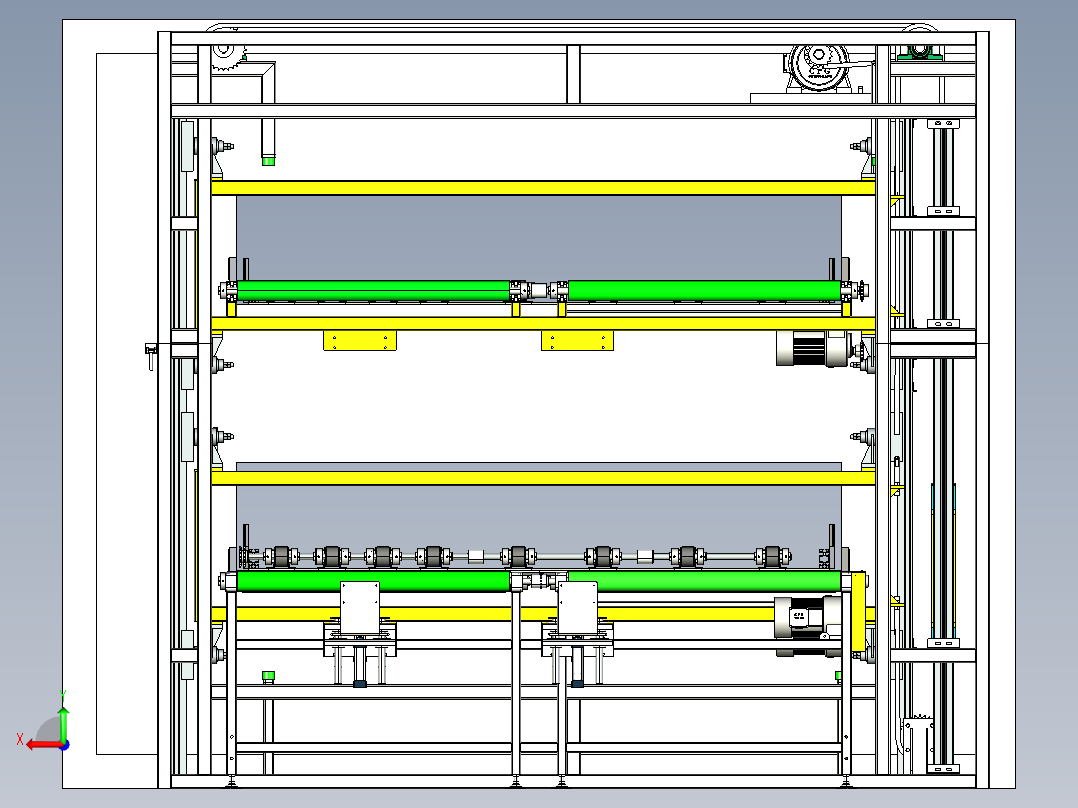 皮带提升机后视图