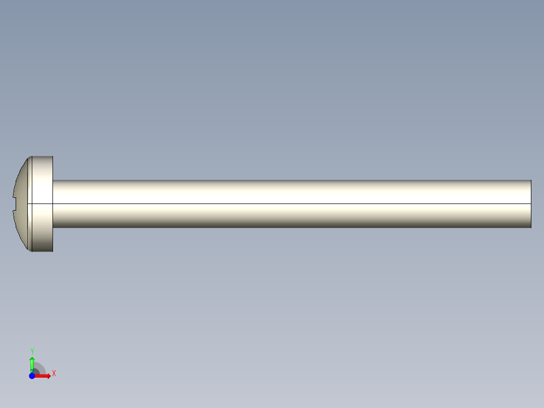 螺丝 M2.5 十字盘头-M2.5 x 25 Screw head.STEP前视图