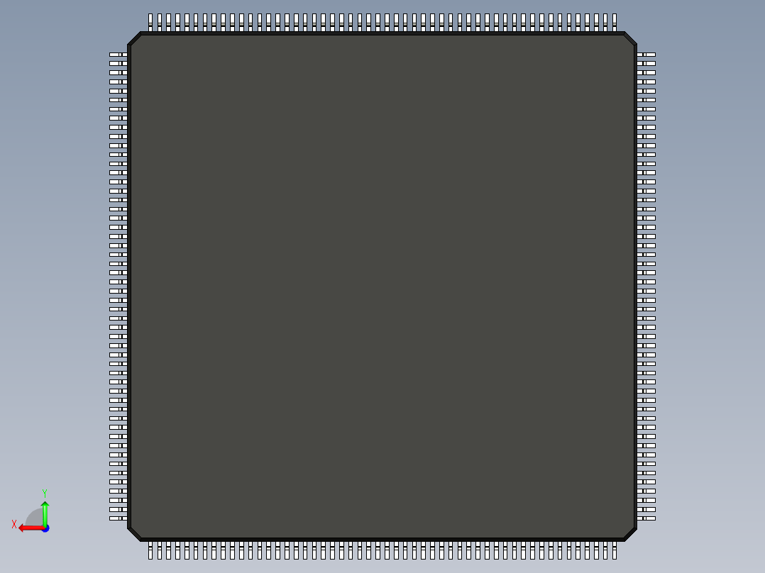 元器件3D封装LQFP208_FPT-208P-M0690后视图