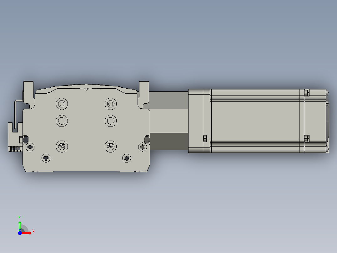 东锦同步带传动-直线滑台模组DH120B-L125-S1200-BL-P400W-C3前视图