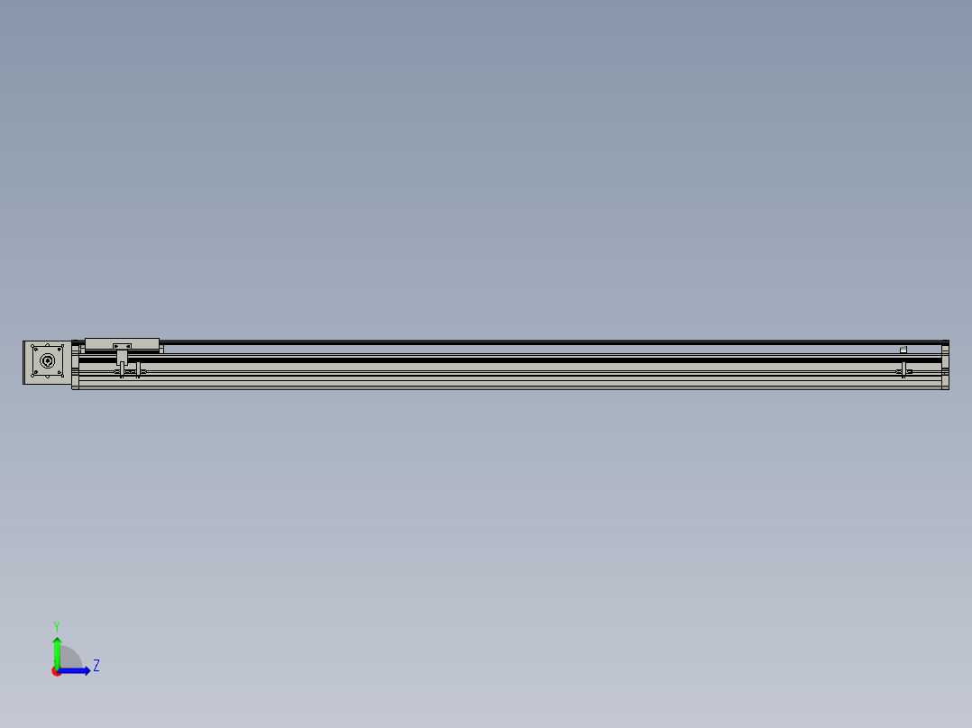 东锦同步带传动-直线滑台模组DH120B-L125-S1200-BL-P400W-C3左视图