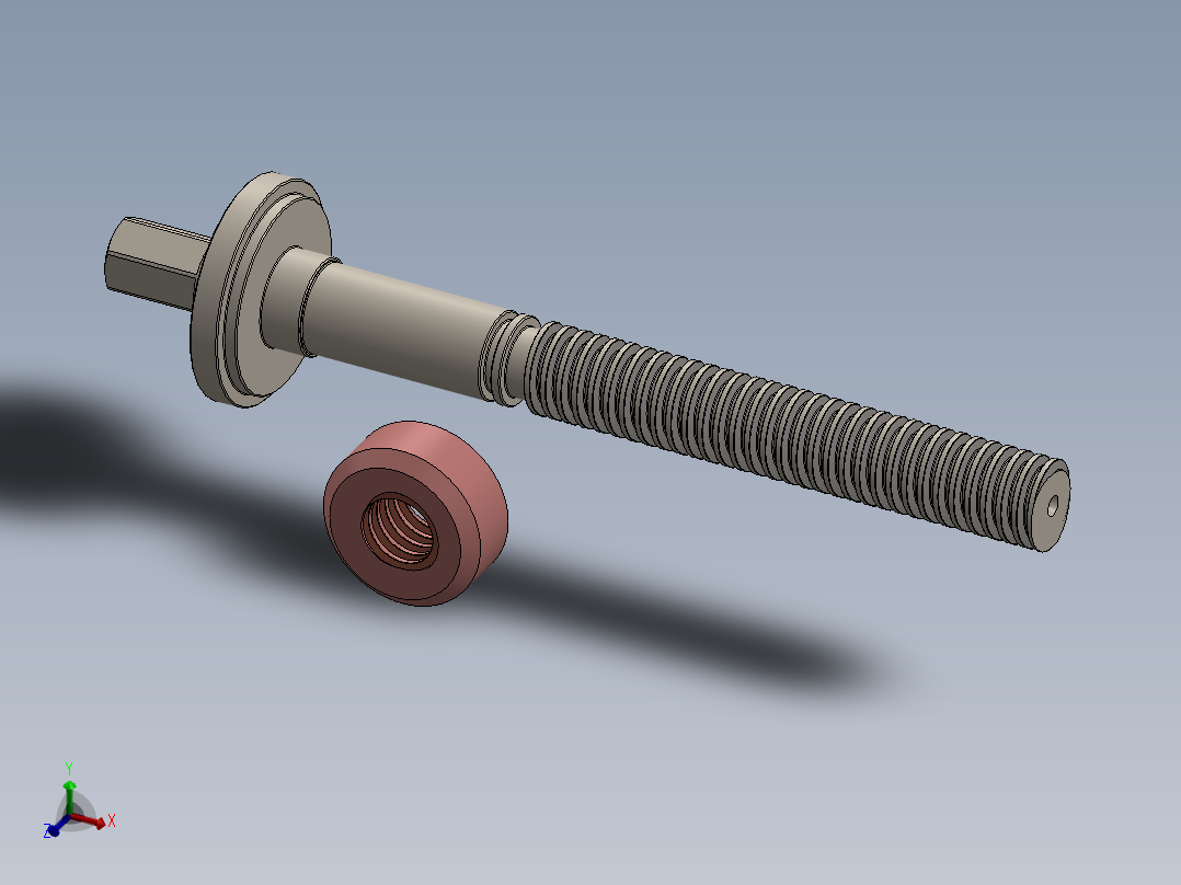 solidworks r32x6螺杆<span style='color: red'>和</span><span style='color: red'>螺母</span>副