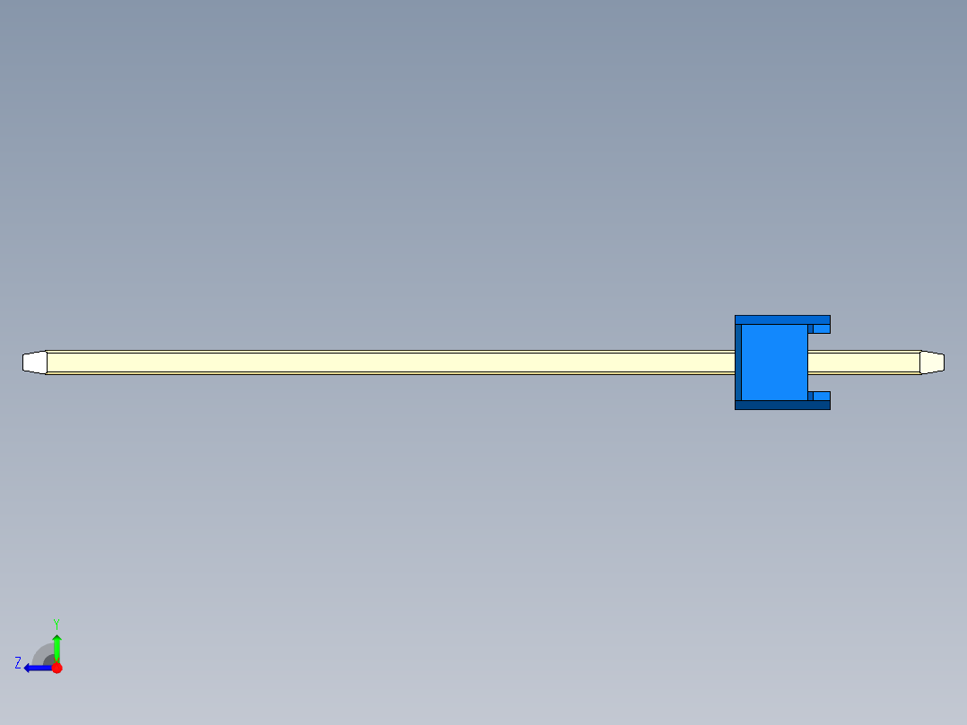 彩色公头100mil（2.54mm）系列-DS1021_blue_1x03p_100mil_Type19_rev1.0右视图