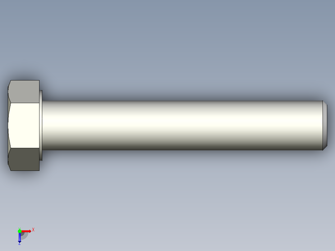 螺钉-DIN_931-M7x1x40.stp俯视图