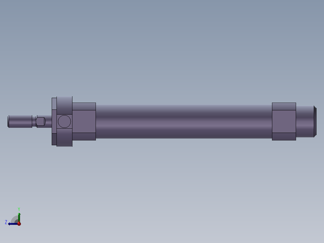 S23 前耳轴气缸右视图