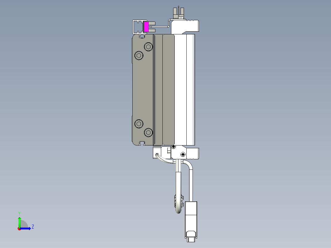 威洛博VL系列3d模型模组2VL14S1Y-S1650左视图