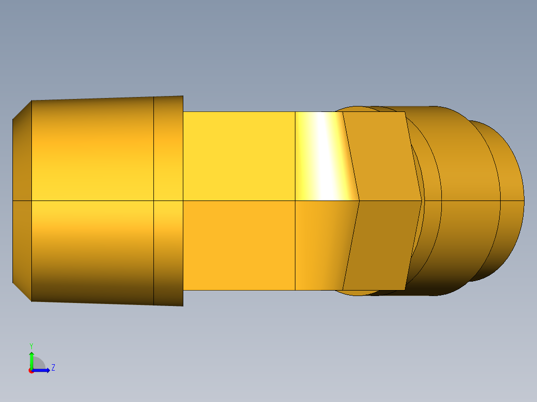 扩口式工业通用硬管接头45Deg Elbow 159F-6-6左视图